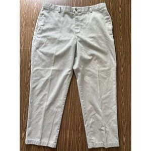LL Bean Mens 38x29 Classic Fit Khaki Beige Chino Pants ID 212330